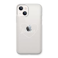 Forever heart pastel: iPhone 13 mini Transparant Hoesje