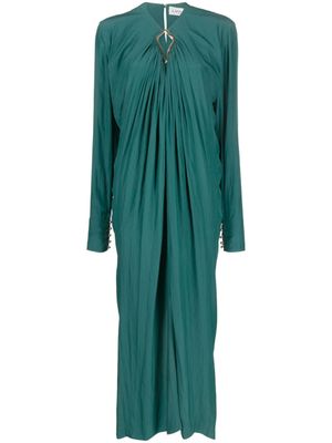 Lanvin robe mi-longue à design drapé - Vert