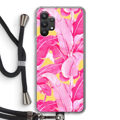 Pink Banana: Samsung Galaxy A32 5G Transparant Hoesje met koord