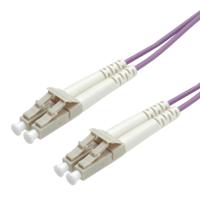 ROLINE Fibre Optic Jumper Cable, 50/125 µm, LC/LC, OM4, purple 20 m InfiniBand en Glasvezelkabel Violet - thumbnail