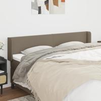 Hoofdbord met randen 183x16x78/88 cm stof taupe