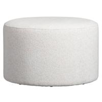 Leen Bakker - Hocker Wenen - 35xØ56 Cm - Stof - Crème