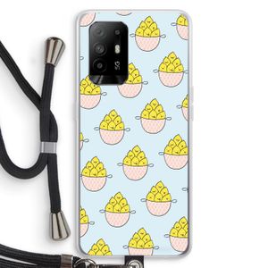 Citroenen: Oppo A94 5G Transparant Hoesje met koord