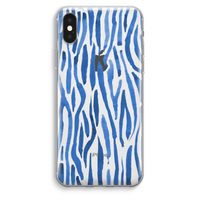 Blauwe nerven: iPhone XS Max Transparant Hoesje