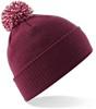 Beechfield CB450 Snowstar® Beanie - Burgundy/Off White - One Size