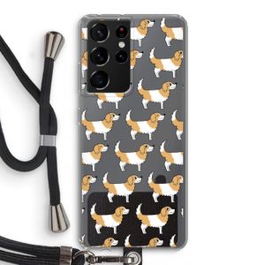 Doggy: Samsung Galaxy S21 Ultra Transparant Hoesje met koord