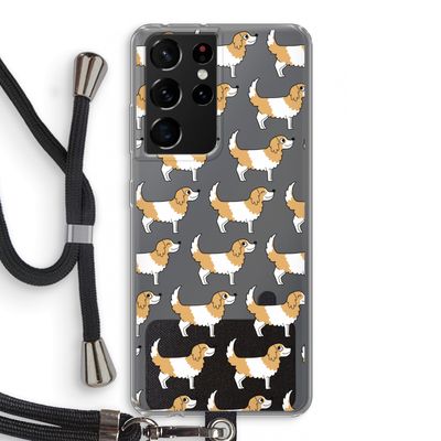 Doggy: Samsung Galaxy S21 Ultra Transparant Hoesje met koord