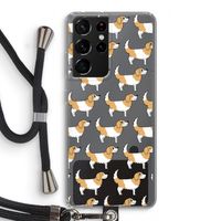 Doggy: Samsung Galaxy S21 Ultra Transparant Hoesje met koord
