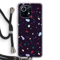 Dark Rounded Terrazzo: Xiaomi Mi 11 Transparant Hoesje met koord