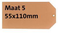 Label karton nr5 200gr 55x110mm chamois 1000stuks - thumbnail