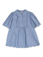 ZIMMERMANN Kids robe Junie à bords festonnés - Bleu - thumbnail