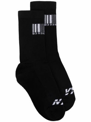 VTMNTS chaussettes à imprimé graphique - Noir