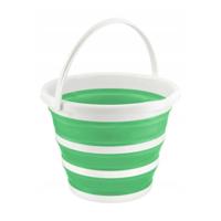 Benson Opvouwbaar emmer - groen - kunststof - 5L - camping - afwasteil