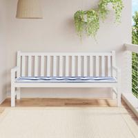 Tuinbank Kussen Blauw en wit 180 x 50 x 4 cm Oxford stof