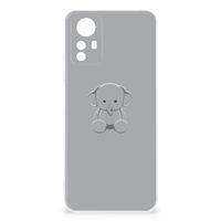Xiaomi Redmi Note 12S Telefoonhoesje met Naam Grijs Baby Olifant - thumbnail