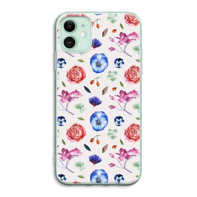 Bloemetjes: iPhone 11 Transparant Hoesje