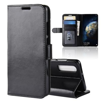 R64 Textuur enkele vouw horizontale Flip lederen Case voor Huawei P30 met houder & kaartsleuven & portemonnee (zwart)