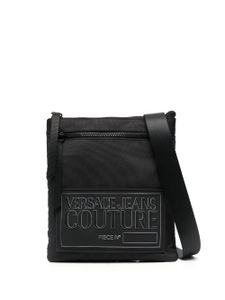 Versace Jeans Couture sac porté épaule zippé à plaque logo - Noir