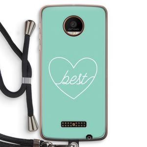 Best heart pastel: Motorola Moto Z Force Transparant Hoesje met koord