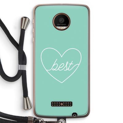 Best heart pastel: Motorola Moto Z Force Transparant Hoesje met koord