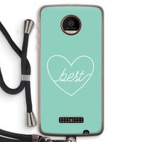 Best heart pastel: Motorola Moto Z Force Transparant Hoesje met koord