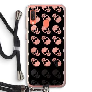 Musketon Skulls: Samsung Galaxy A20e Transparant Hoesje met koord