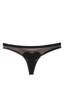 Marlies Dekkers string Heartbreaker en mesh - Noir