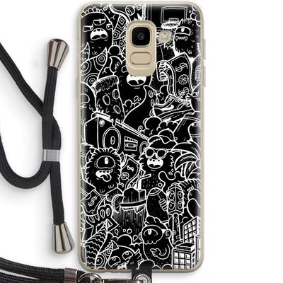 Vexx Black City : Samsung Galaxy J6 (2018) Transparant Hoesje met koord