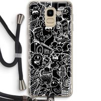 Vexx Black City : Samsung Galaxy J6 (2018) Transparant Hoesje met koord