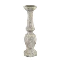 PTMD Jenny Grey cement candle holder round high - thumbnail