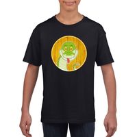 T-shirt slang zwart kinderen XL (158-164)  -