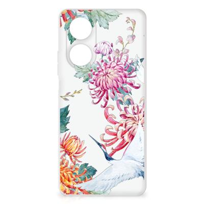 OPPO A58 4G | TPU Hoesje | Bird Flowers