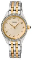 Seiko SUR480P1 dameshorloge met kristal en Cabochonknop 29 mm - thumbnail