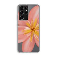 Pink Ellila Flower: Samsung Galaxy S21 Ultra Transparant Hoesje