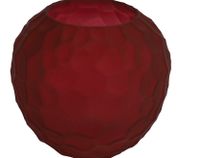 Vaas esmee glas l14b14h13cm d.rood - Decostar