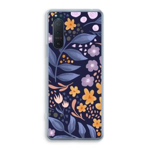 Flowers with blue leaves: Sony Xperia 5 II Transparant Hoesje
