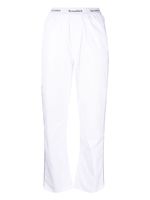 Sporty & Rich pantalon de pyjama en coton à bande logo - Blanc