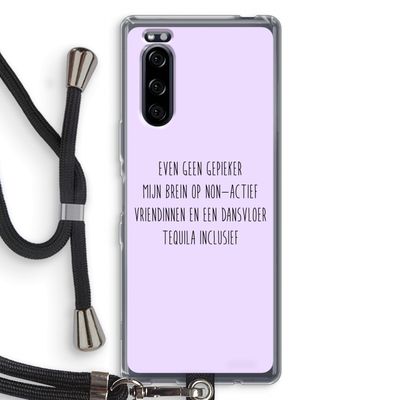 Tequila: Sony Xperia 5 Transparant Hoesje met koord