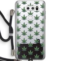 Weed: LG V30 Transparant Hoesje met koord