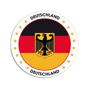 Duitsland sticker rond 14,8 cm landen decoratie