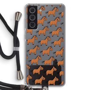 Pony: Samsung Galaxy S21 FE Transparant Hoesje met koord