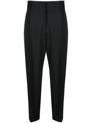Brunello Cucinelli pantalon en laine mélangée à coupe courte - Noir