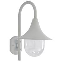 Tuin wandlamp E27 42 cm aluminium wit - thumbnail