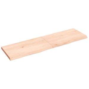 Wandschap 140x40x4 cm onbehandeld massief eikenhout