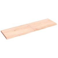 Wandschap 140x40x4 cm onbehandeld massief eikenhout