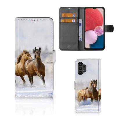 Samsung Galaxy A13 (4G) | Telefoonhoesje | Met pasjeshouder | Paarden