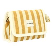 Traveller Spiegeltas summer geel gestreept 17cm x 11cm