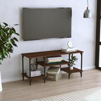 Tv-meubel 102x35x45,5 cm bewerkt hout bruin eikenkleur - thumbnail