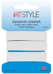 Restyle Geweven Elastiek 15 mm x 1 meter 009 Wit