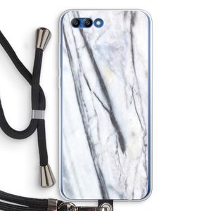 Gestreepte marmer: Honor 10 Transparant Hoesje met koord